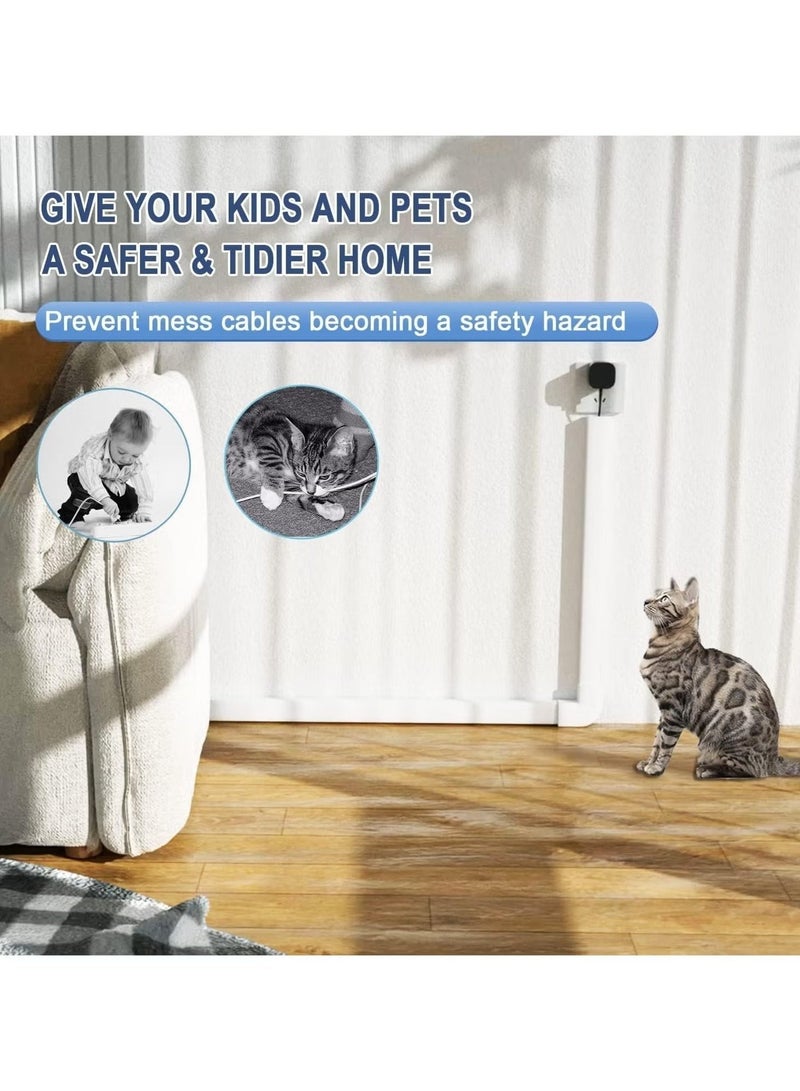 Ailily Cord Cover Raceway Kit White, 4m Cable Cover Channel, Paintable Cord Concealer System Cable Hider, Cord Wires, Hiding Wall Mount TV Powers Cords in Home Office - Image 4