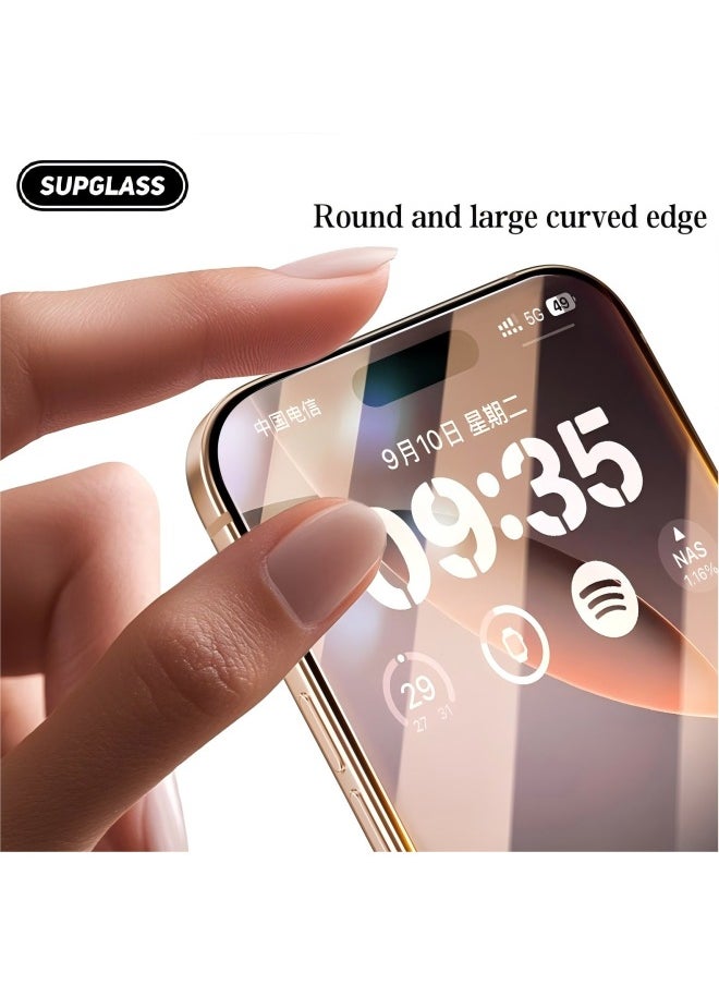 ماركة غير محددة - Supglass لهاتف Iphone Full Series HD Large Arc Edge لهاتف Apple مقاوم للانفجار، مقاس الفيلم: لهاتف Iphone 12/12Pro 6.1 - Image 1