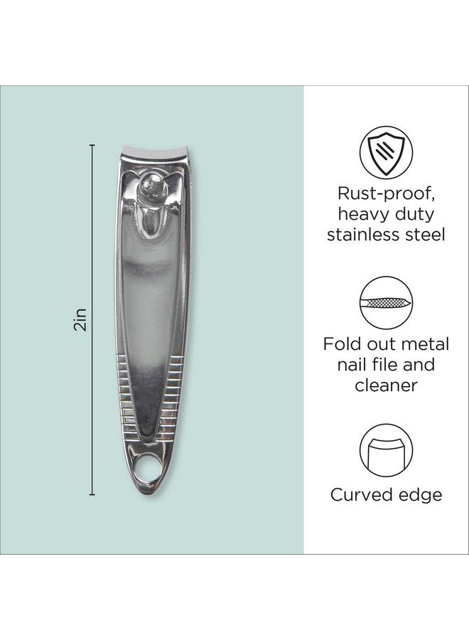 Diane D904 Stainless Steel Nail Clippers With Fold Out File 72 Count (Pack Of 1) - Image 2