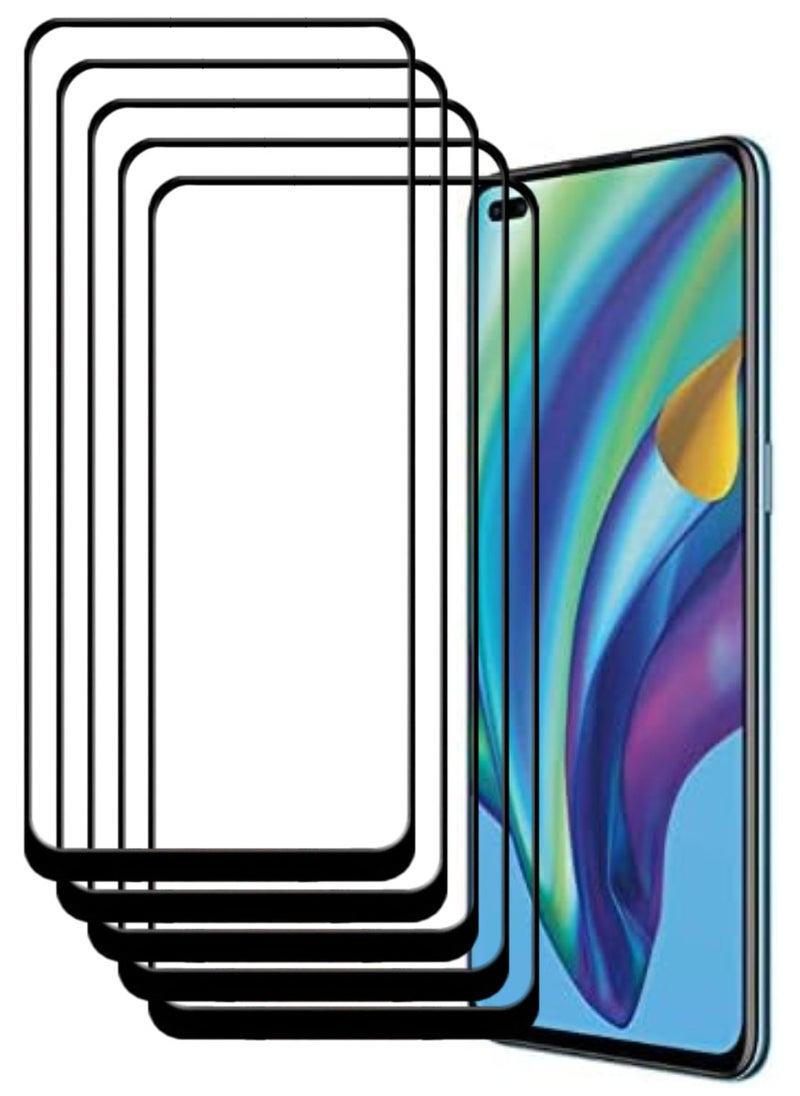 ACLIX 5 Pieces Antistatic ESD Dustproof Premium Quality High Definition Tempered Glass Screen Protector Designed For Oppo A93 - Image 1