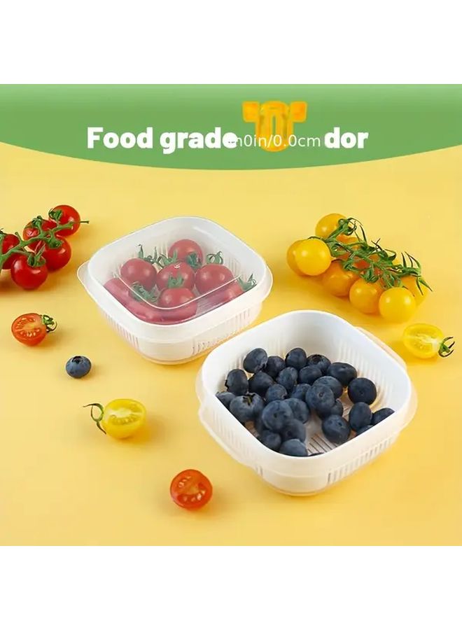 Reusable Square Container For Fruits Vegetables Meat Leakproof 1pc - Image 5