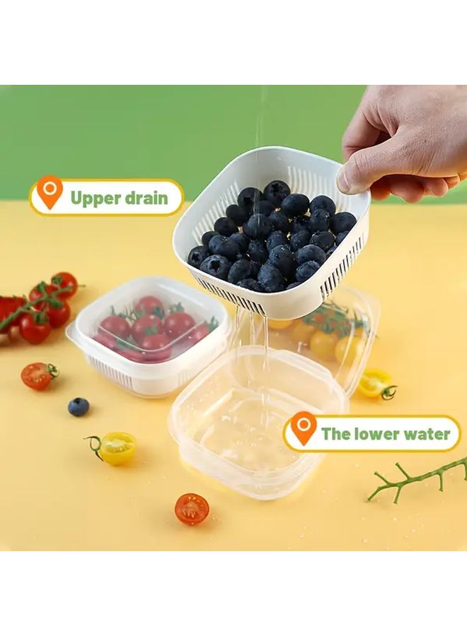 Reusable Square Container For Fruits Vegetables Meat Leakproof 1pc - Image 2