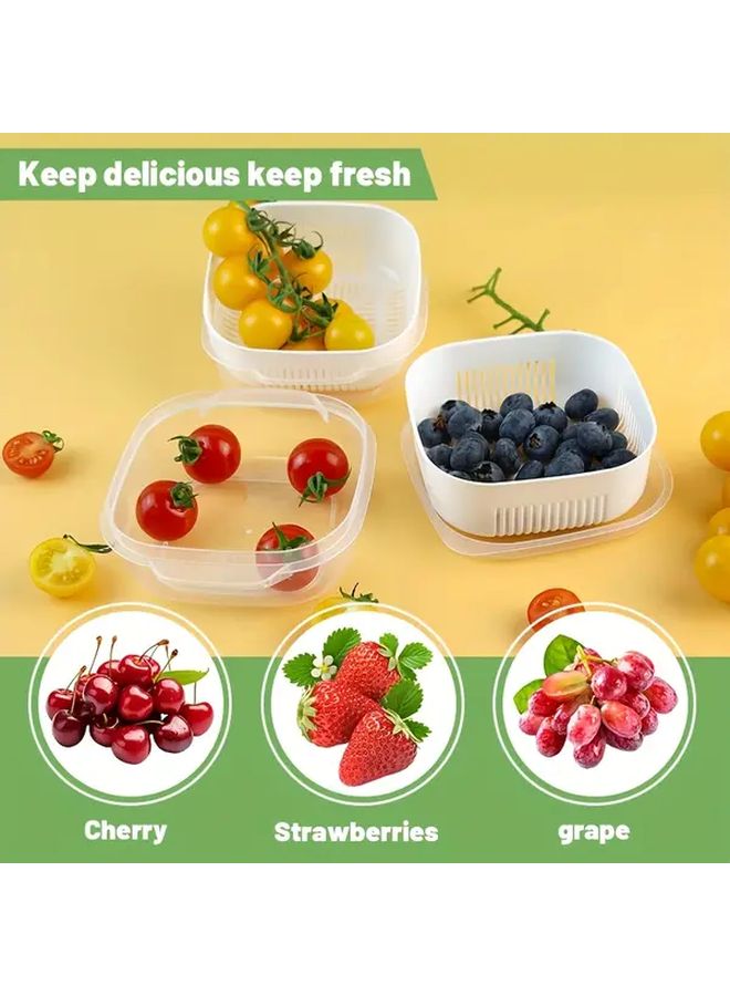 Reusable Square Container For Fruits Vegetables Meat Leakproof 1pc - Image 1