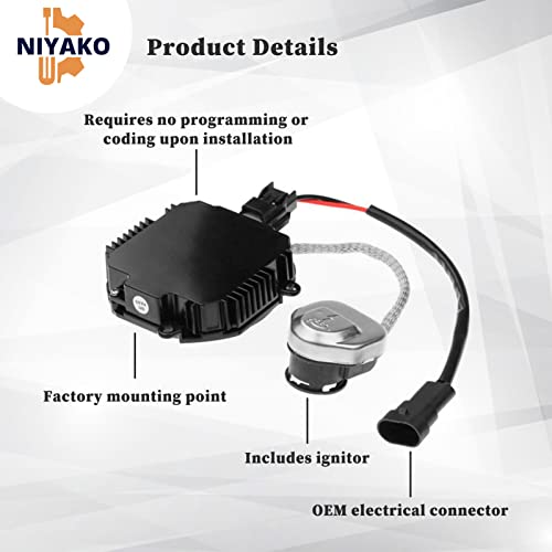Niyako Xenon HID Ballast Headlight Control Unit with Ignitor Replacement# 28474-89904 28474-89907 28474-8991A NZMNS111LANA NZMNS111LBNA Fit 2003-2014 Altima - Image 5