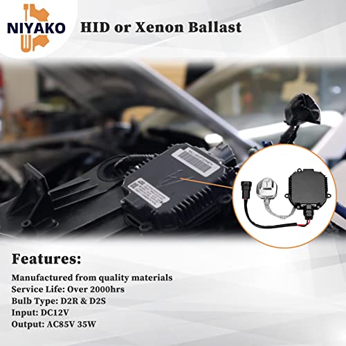 Niyako Xenon HID Ballast Headlight Control Unit with Ignitor Replacement# 28474-89904 28474-89907 28474-8991A NZMNS111LANA NZMNS111LBNA Fit 2003-2014 Altima - Image 2