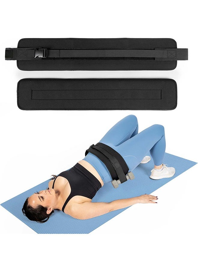 Exercise Hip Thrust Belt for Weights with Exercise Sliders for Working Out - Dumbbell Strap for Hip Thrust & Gliders for Exercising - Glute Bridge Weight Belt & Core Sliding