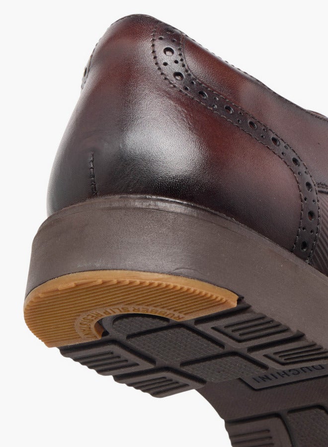 DUCHINI Men's Textured Lace-Up Derby Shoes  - Image 5
