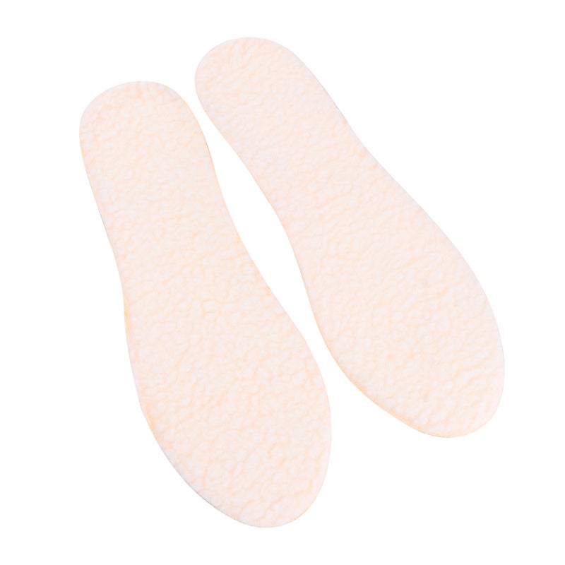 1 Pair of Winter Shoe Pads Imitation Wool Sports Shoe Cushions Foot Care Supplies Size L - Image 1