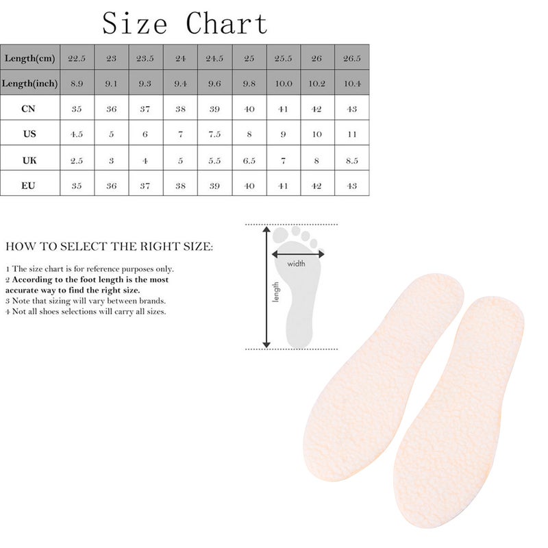 1 Pair of Winter Shoe Pads Imitation Wool Sports Shoe Cushions Foot Care Supplies Size L - Image 2
