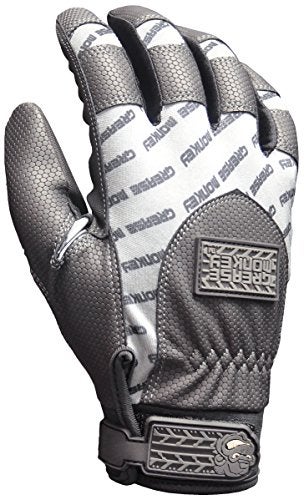 GREASE MONKEY mens Exteme GrayWhite Grease Monkey Crew Chief Extreme Work Gloves with Touchscreen Fingertips large  GrayWhite Pack of 1 US