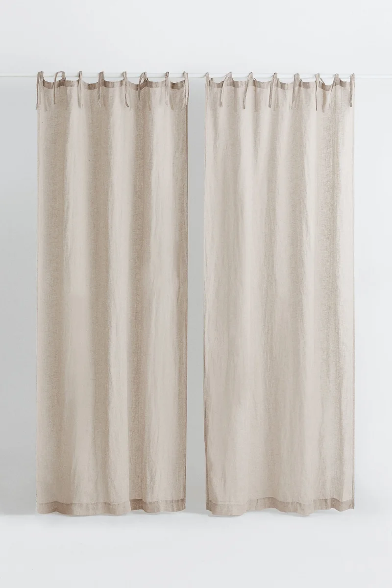 H&M 2-Pack Linen Curtain Lengths