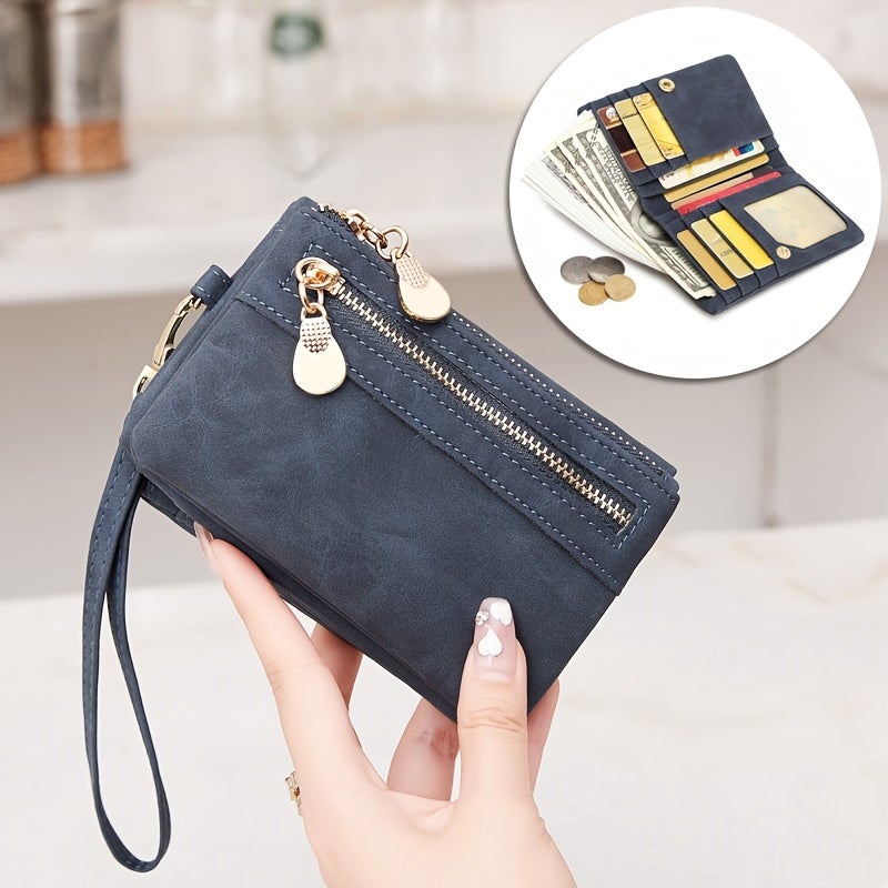 MIYIN Women's Vintage Mini Wallet with Wrist Strap - Image 1