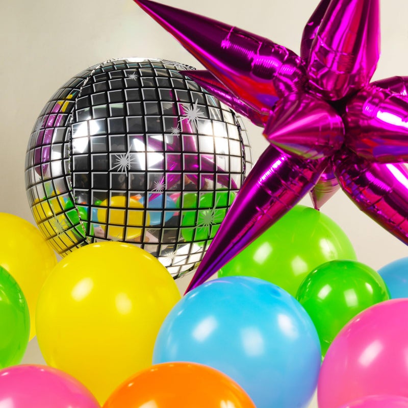 yeewaka 80S Music Theme Balloon Garland arch kit 160pcs with guitar disco ball musical note mylar balloon for back to 80s 90s disco Birthday party graduation prom 2025 grad decorations - Image 5