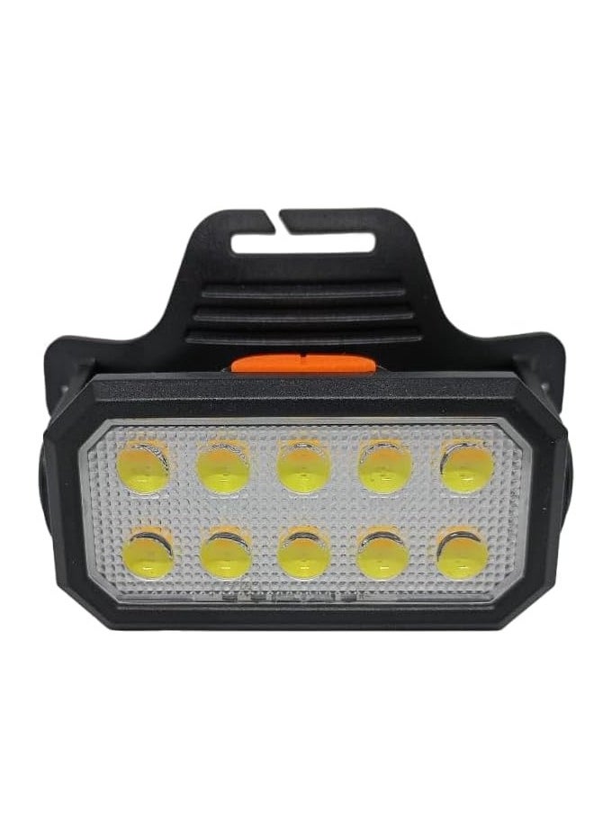 Generic USB Rechargeable LED Headlamp with 6 Modes for Bike Camping Hiking Fishing Emergency with 2 Bulbs (White-Yellow)  - Image 4