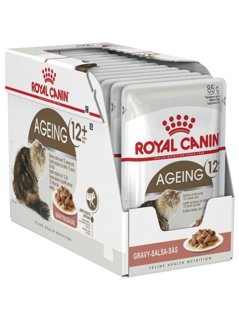 ROYAL CANIN طعام رطب للقطط بعمر 12+ مع صلصة 12 × 85 جم - Image 1