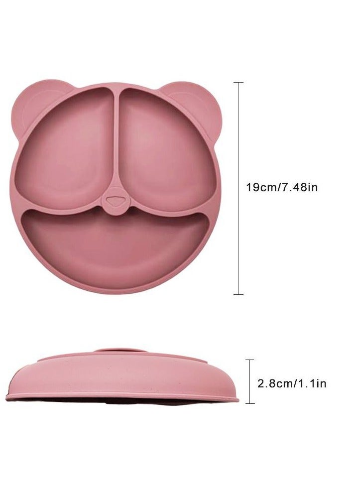 6-piece dark pink silicone food set - Image 3
