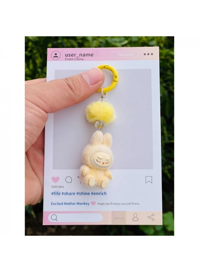 LABUBU Labubu Plush Rubber Mobile Phone Pendant Keychain 
