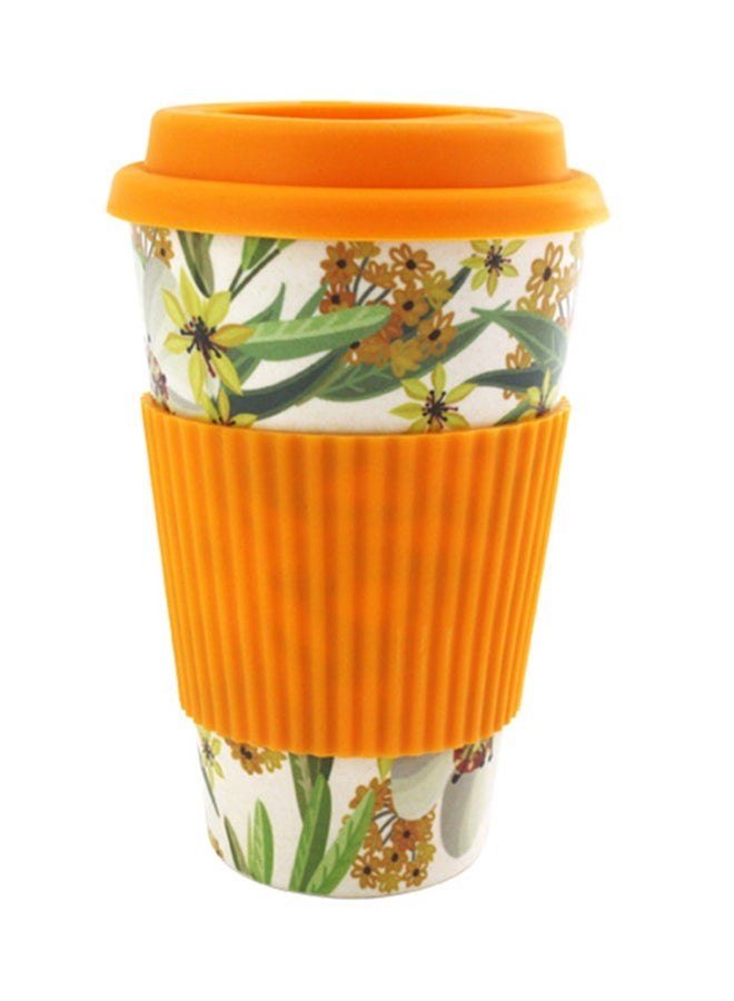 NIBEMINENT Coffee Mug With Lid Orange - Image 1