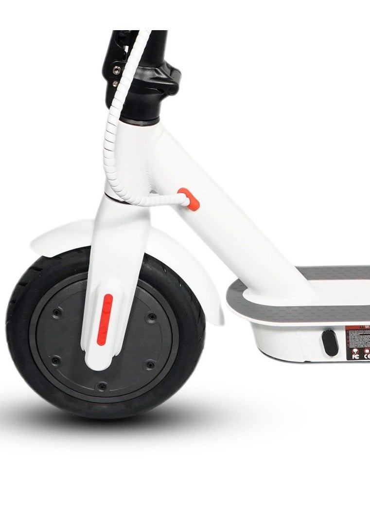 Crony - W563 Fast E-Scooter For Kids/Teens, Up To 45kilo/H, 250w Motor, 36v 7.8ah Battery, App Controlled Lightweight Foldable With Led Headlights High-Speed Electric Scooter, Anti-Slip Deep-Tread Rubber Tires, Rear Disc Brake, 100kg Max Load, Smart Scooter With App Connectivity, Portable Aluminum Frame For Adults, Heavy-Duty, Travel-Ready Design – White - Image 1