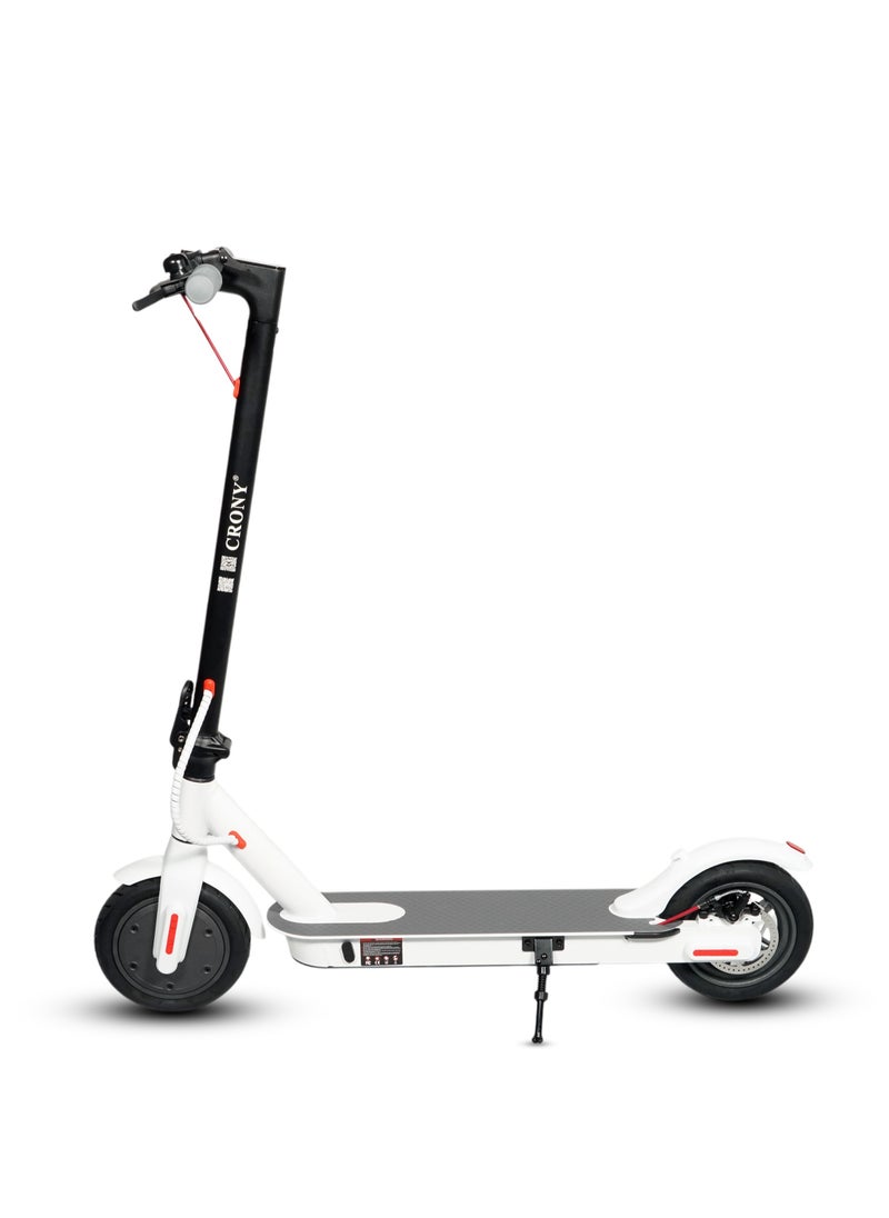 Crony W563 Fast E-Scooter For Kids/Teens, Up To 45kilo/H, 250w Motor, 36v 7.8ah Battery, App Controlled Lightweight Foldable With Led Headlights High-Speed Electric Scooter, Anti-Slip Deep-Tread Rubber Tires, Rear Disc Brake, 100kg Max Load, Smart Scooter With App Connectivity, Portable Aluminum Frame For Adults, Heavy-Duty, Travel-Ready Design – White  - Image 2