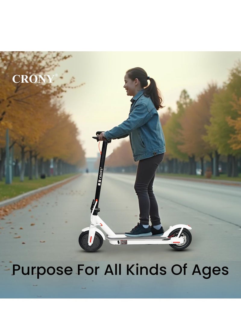 Crony M365 app Fast E-Scooter For Kids/Teens, Speed 20-45km/H, 250w Motor, 36v 7.8ah Battery, App Controlled Lightweight Foldable With Led Headlights High-Speed Electric Scooter, Anti-Slip Deep-Tread Rubber Tires, Rear Disc Brake, 120kg Max Load, Smart Scooter With App Connectivity, Portable Aluminum Frame For Adults, Travel-Ready Design – White - Image 4