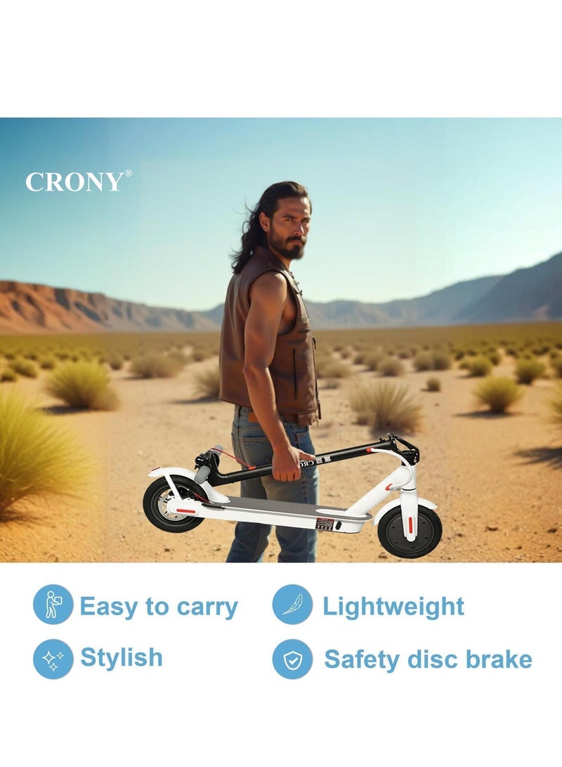 Crony M365 app Fast E-Scooter For Kids/Teens, Speed 20-45km/H, 250w Motor, 36v 7.8ah Battery, App Controlled Lightweight Foldable With Led Headlights High-Speed Electric Scooter, Anti-Slip Deep-Tread Rubber Tires, Rear Disc Brake, 120kg Max Load, Smart Scooter With App Connectivity, Portable Aluminum Frame For Adults, Travel-Ready Design – White - Image 3