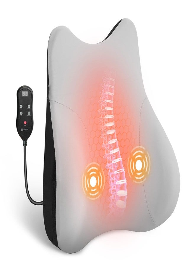 COMFIER Lumbar Support Pillow for Office Chair, Heated Back Support Pillow with 3 Vibration Modes & 3 Intensities, Ergonomic Back Support Cushion for Car,Recliner,Gaming Chair - Image 1