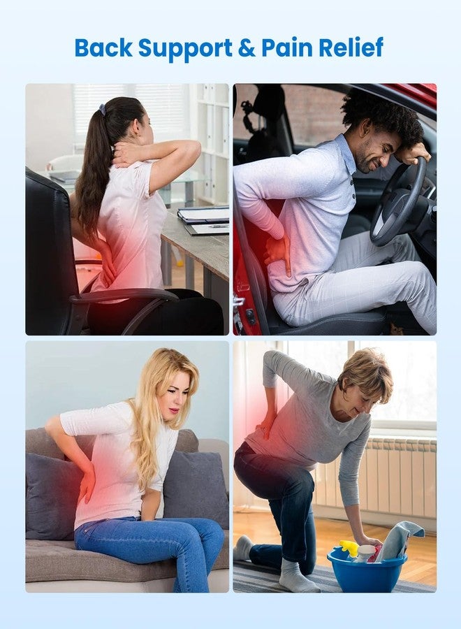 COMFIER Lumbar Support Pillow for Office Chair, Heated Back Support Pillow with 3 Vibration Modes & 3 Intensities, Ergonomic Back Support Cushion for Car,Recliner,Gaming Chair - Image 5