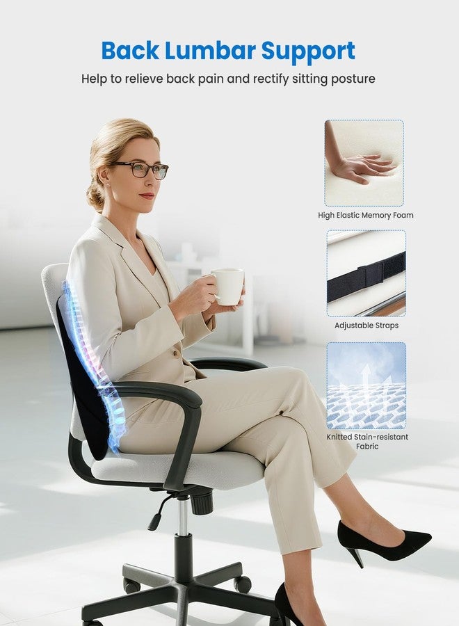 COMFIER Lumbar Support Pillow for Office Chair, Heated Back Support Pillow with 3 Vibration Modes & 3 Intensities, Ergonomic Back Support Cushion for Car,Recliner,Gaming Chair - Image 3