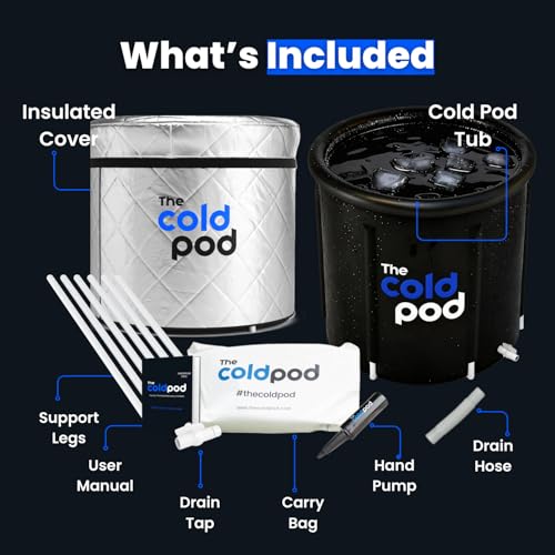 The Cold Pod Cold Plunge Tub 85 Gal Round Tub with FullWrap UVReflective Insulation Cover Bundle for Indoor Outdoors Use Portable Ice Bath Tub for AthletesCrossfitters Wim Hof Enthusiasts - Image 3