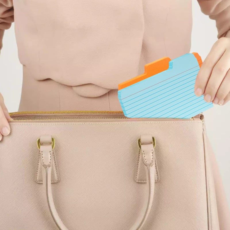 Koogel 252 PCS Tabbed Index Cards, Colorful 3 x 5 Inch Flash Card Dividers Cards Ruled Notecards with Tab for Learning Note Taking To Do List - Image 4