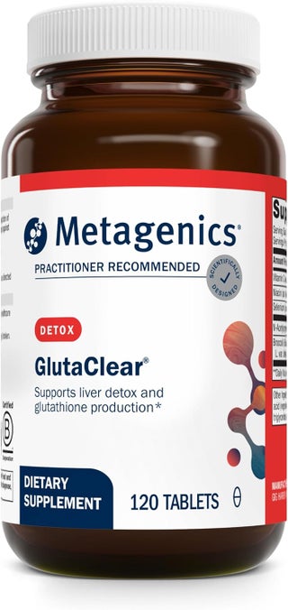 Metagenics Metagenics GlutaClear Advanced Glutathione Support 750 mg Niacin Potent Antioxidant Support with Broccoli Seed Extract Vitamin C NonGMO Gluten Free 120 Tablets | Best Price Kuwait
