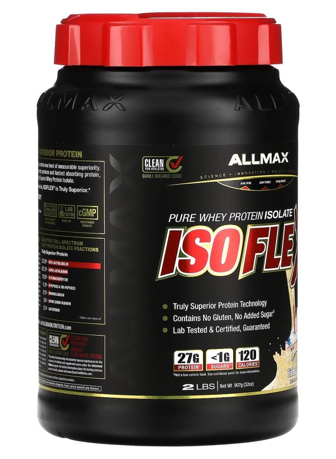Allmax ISOFLEX® Pure Whey Protein Isolate Birthday Cake with Sprinkles 2 lbs (907 g) - Image 2