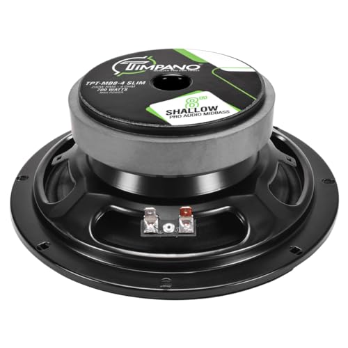 Timpano 8 Inch Shallow Car Speaker 700 Watts TPT-MB8-4 Slim Shallow Profile 4 Ohm, PRO Midbass Car Audio Loudspeaker Compact for Doors (Single) - Image 5