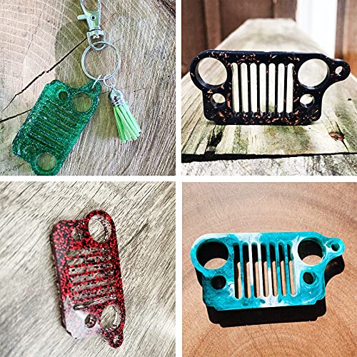 Angel Wings 33PCS Epoxy Resin Molds Kit - 3PCS Car Light Stand Keychain Molds & Silicone Epoxy Casting Molds with Hole - Image 4
