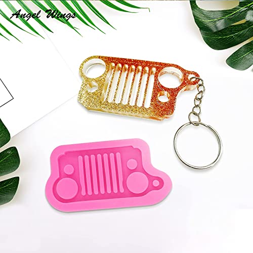 Angel Wings 33PCS Epoxy Resin Molds Kit - 3PCS Car Light Stand Keychain Molds & Silicone Epoxy Casting Molds with Hole - Image 3