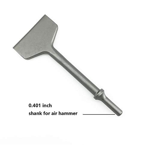 SPKLINE 3 Inch Wide Air Chisel Bit, Pneumatic Tile & Thinset Scaling Chisel - 0.401 Inch Shank, Wall & Floor Tile Remover, Floor Scraper, Works with Air Hammer - Image 3