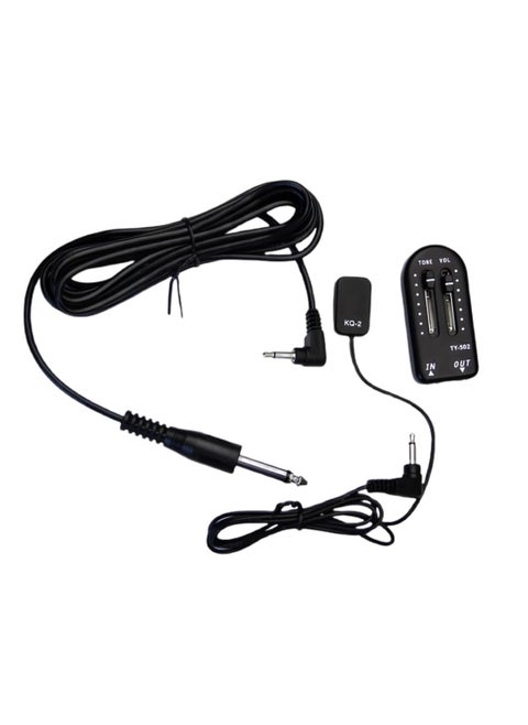 KQ-2 Piezo Contact Transducer Pickup Mic For Guitar Violin & String Instruments With Volume & Tone Controls