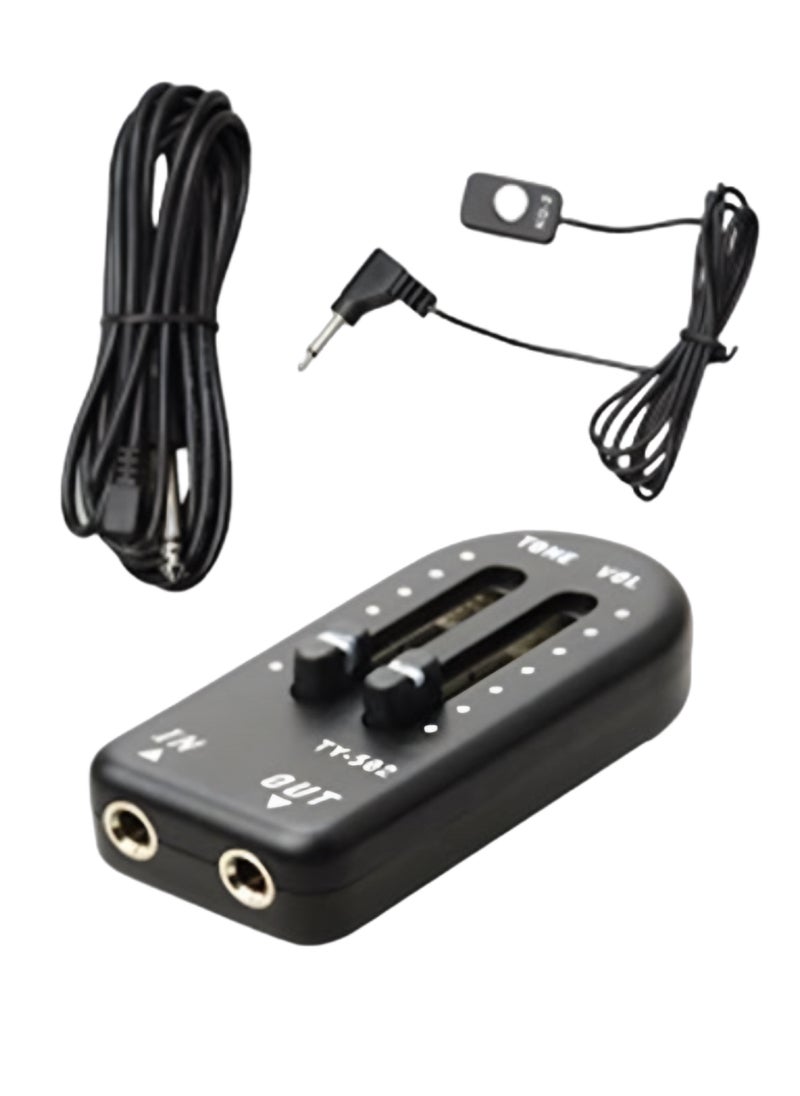 KQ-2 Piezo Contact Transducer Pickup Mic For Guitar Violin & String Instruments With Volume & Tone Controls