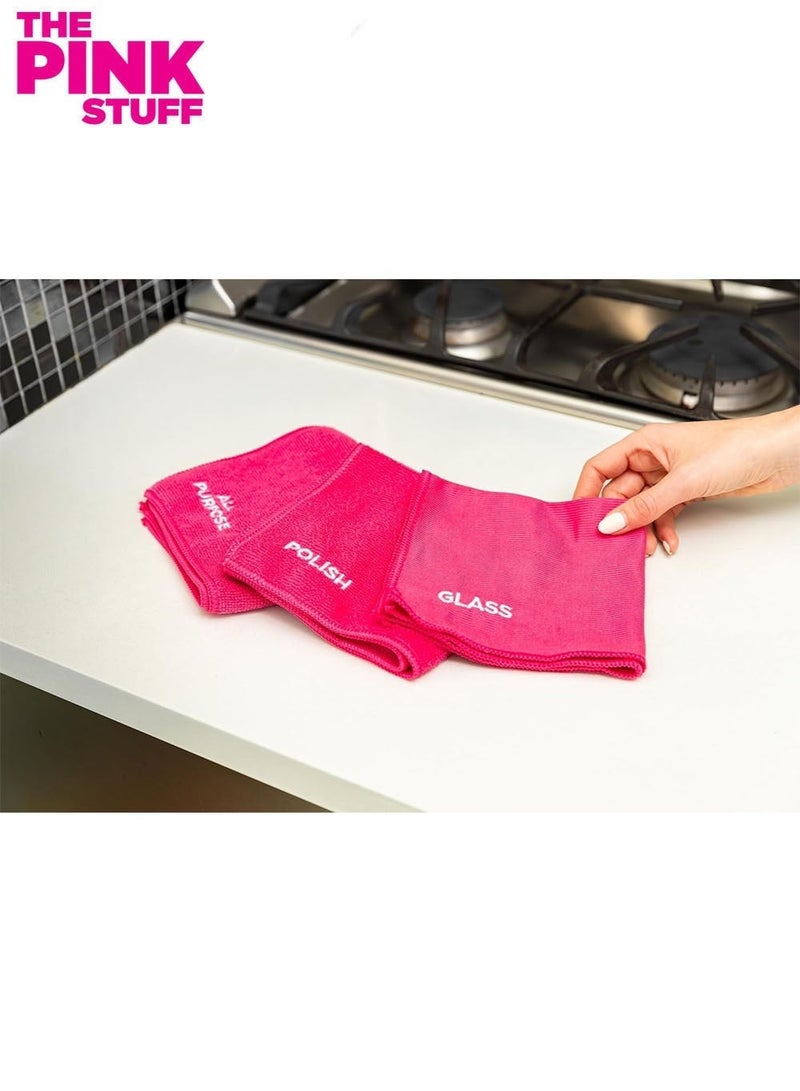 THE PINK STUFF Stardrops – The Pink Stuff – Miracle Microfibre Cloth Collection 3 Pack - Image 3