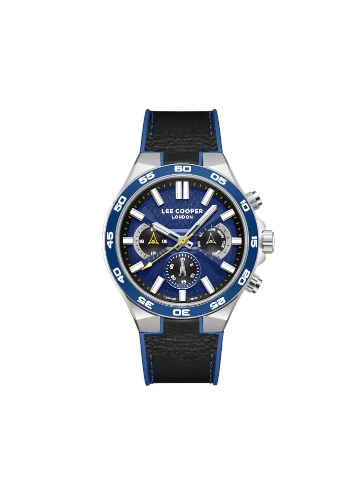 Lee Cooper LEE COOPER LC08066.399 Men's Multi Function Display Watch & Leather Strap Black