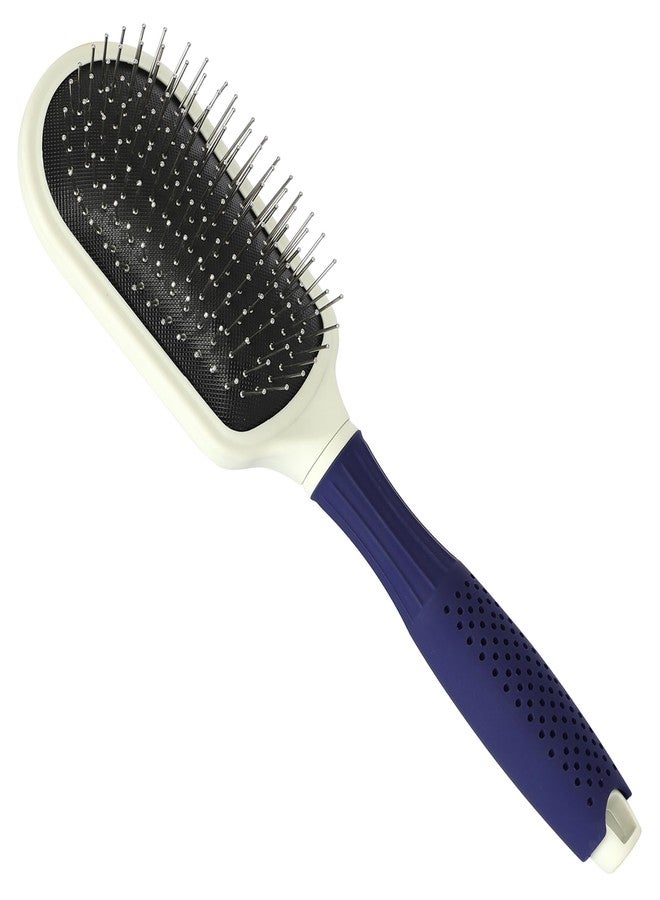 KLOY Vogue Paddle Hair Brush with Large Coverage, Flexible Soft Ball-Point Bristles for Men & Women (Blue) - Image 1