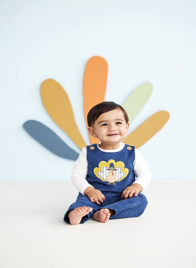 Mud Pie Baby Boy Thanksgiving Turkey Longall, Blue, 6-9 Months - Image 2