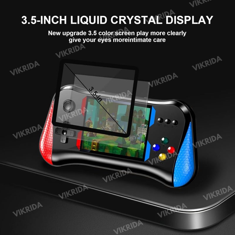 VikriDa Handheld Retro Video Games for Kids X7M 500-in-1 Retro Game Console TV Compatibility Rechargeable Gamepad (Pack of 1) (X7M Video Game),Multicolor - Image 2