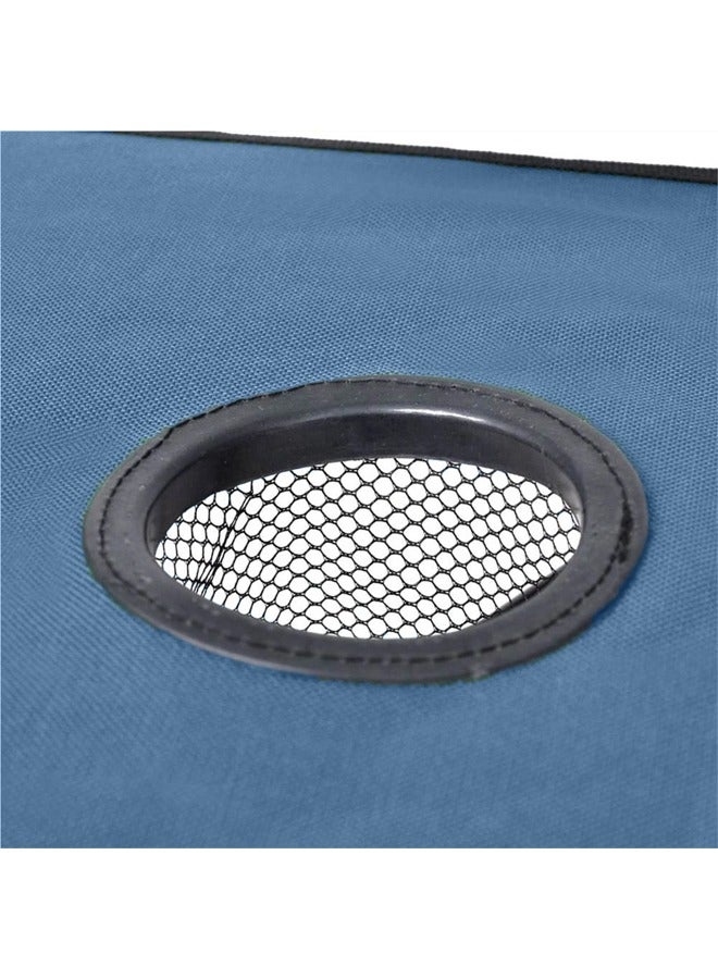 كادي ون طاولة رحلات قماشية قابلة للطي مع حقيبة تخزين للاستخدام الخارجي مزودة بأقدام معدنية مانعة للانزلاق و مدخلي أكواب مقاس 48 سم × 48 سم × 45 سم - Image 2