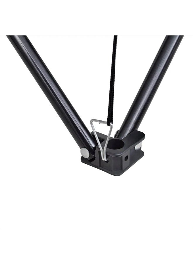 كادي ون طاولة رحلات قماشية قابلة للطي مع حقيبة تخزين للاستخدام الخارجي مزودة بأقدام معدنية مانعة للانزلاق و مدخلي أكواب مقاس 48 سم × 48 سم × 45 سم - Image 5