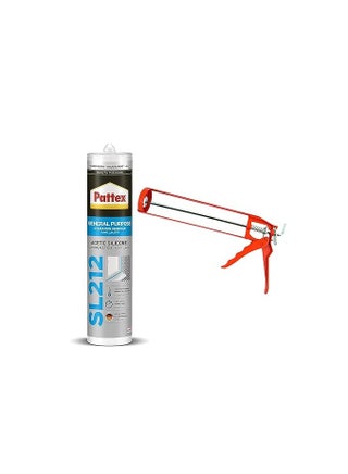Pattex  Transparent Silicone Sealant with Heavy Duty Gun, 280ml, Pattex SL1212 - GP silicone - Acetic Transparent Silicone Sealant, 280 ml - pzsku/Z40A07E220DDE5C14F1A6Z/45/_/1732171747/d2b67e91-8c4a-45e9-b628-23c0ed85e167
