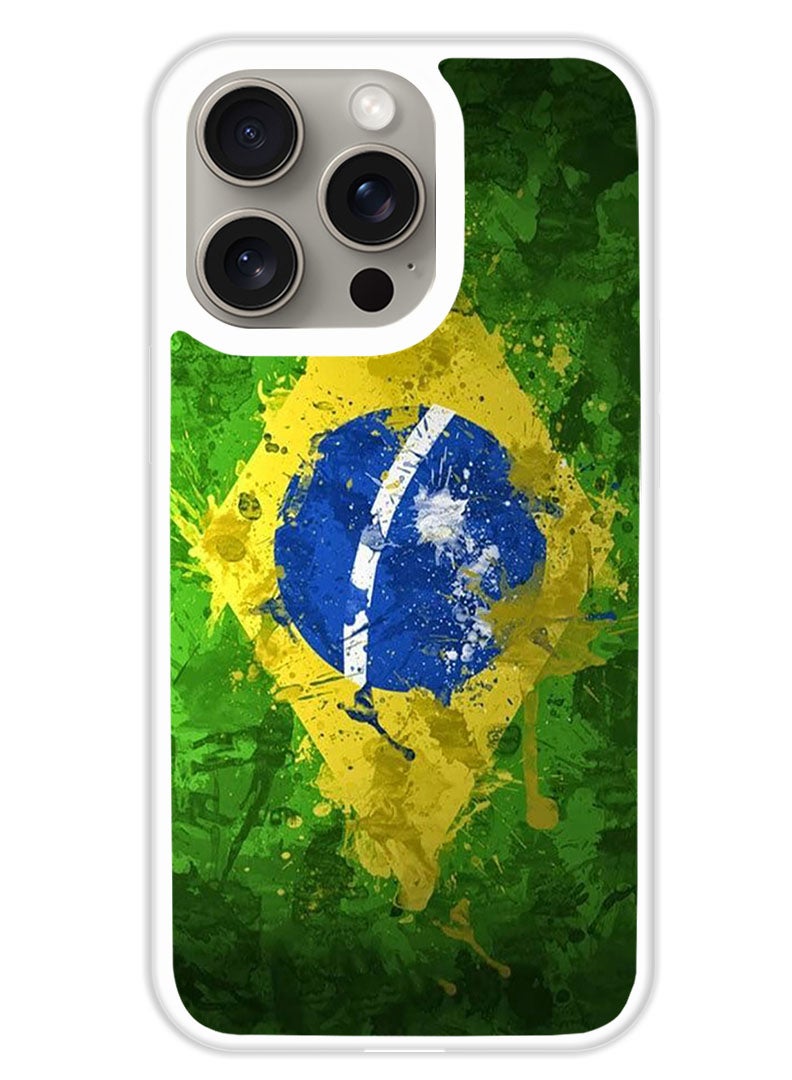 Theodor Protective Case Cover For APPLE IPHONE 15 Pro Max Brazil (White Bumper) - Image 1