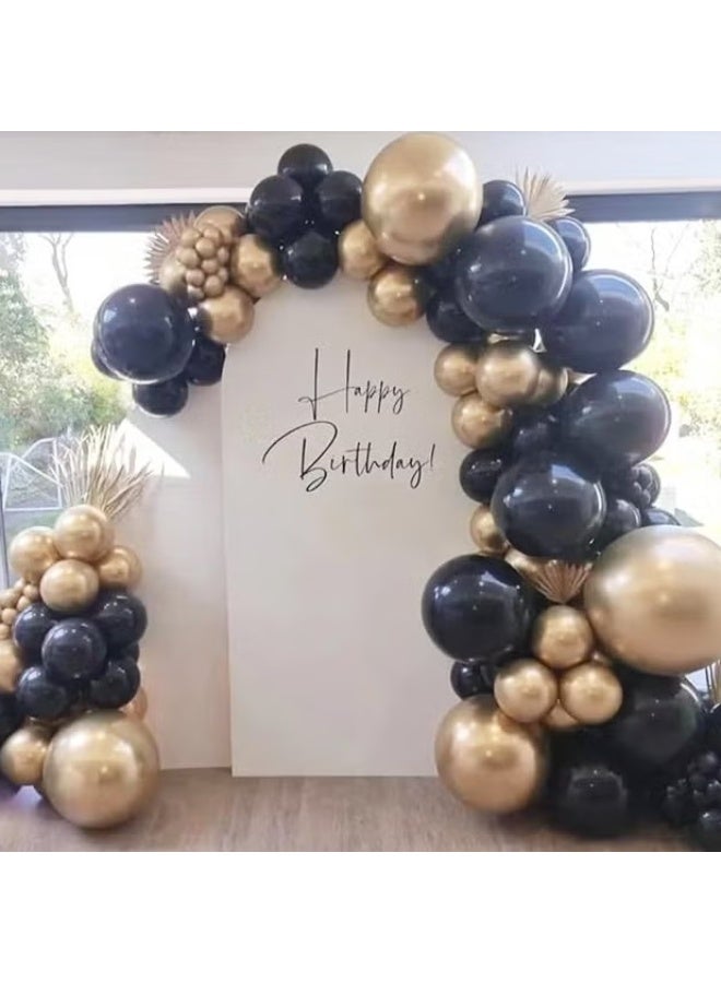 الأسود والذهب بالونات قوس مجموعة,134 قطعة الكروم بالونات المعدنية أحجام مختلفة 5/10/12/18 بوصة لاتكس حزب بالونات مجموعة,لحفلة عيد ميلاد قوس الديكور حفل الزفاف عيد ميلاد دش الطفل - Image 5