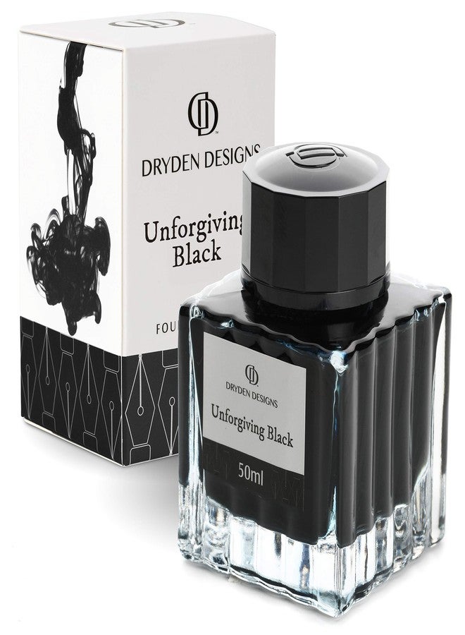 Dryden Designs Ink Bottle for Fountain Pen - Luxury Edition Smooth Flow | Compact Designed 50ml Unforgiving Black - Image 1